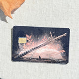 Midnight Sword Card Skin – Dark Romantasy Blade Debit & Credit Card Sticker by The Sticker Era
