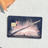 Midnight Sword Card Skin – Dark Romantasy Blade Debit & Credit Card Sticker by The Sticker Era