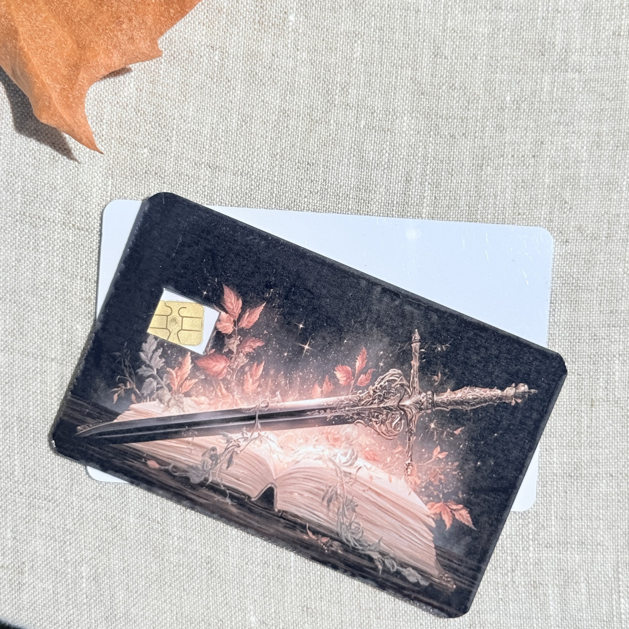 Midnight Sword Card Skin – Dark Romantasy Blade Debit & Credit Card Sticker by The Sticker Era