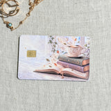 Morning Read Card Skin – Teacup & Books Debit & Credit Card Sticker by The Sticker Era