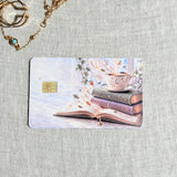 Morning Read Card Skin – Teacup & Books Debit & Credit Card Sticker by The Sticker Era