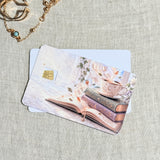 Morning Read Card Skin – Teacup & Books Debit & Credit Card Sticker by The Sticker Era