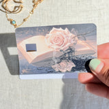 Rose and Reflection Card Skin – Moonlit Water Debit & Credit Card Sticker by The Sticker Era