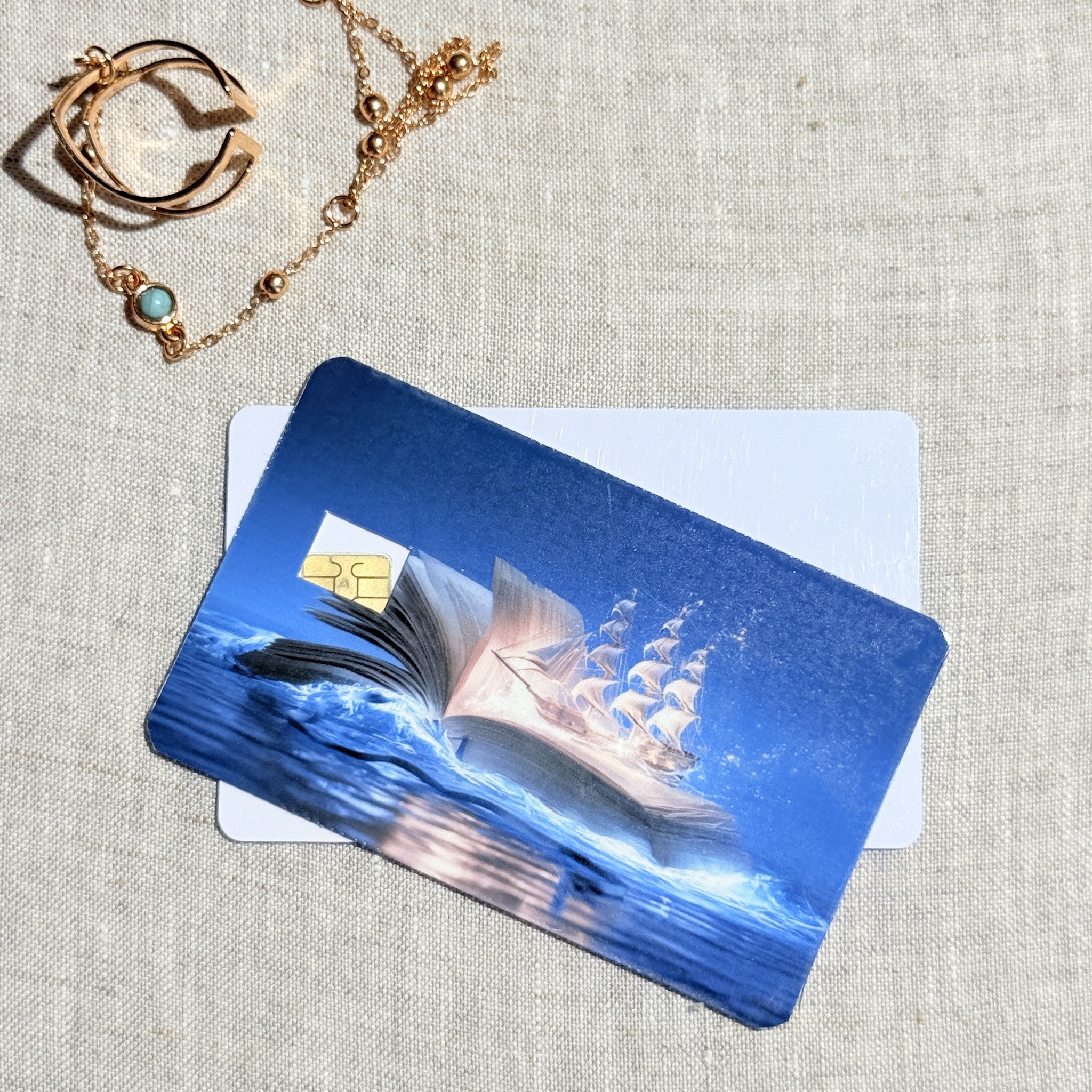 Sailing Book Card Skin – Story at Sea Debit & Credit Card Sticker by The Sticker Era