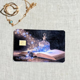 Starlight Potion Card Skin – Glowing Blue Bottle Debit & Credit Card Sticker by The Sticker Era