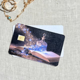 Starlight Potion Card Skin – Glowing Blue Bottle Debit & Credit Card Sticker by The Sticker Era