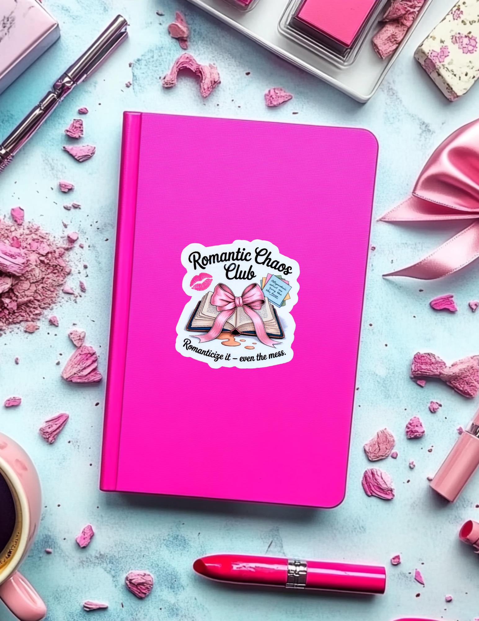 omantic Chaos Club Sticker – Fantasy Romance Vinyl Decal for Bookish Girls & Journal Lovers __etsy:6888453099