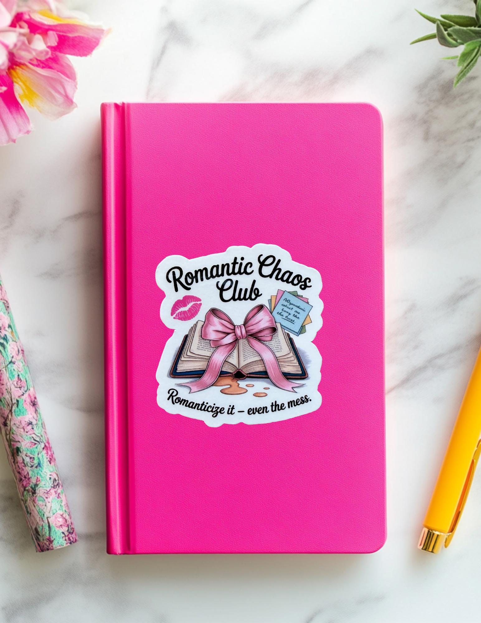 omantic Chaos Club Sticker – Fantasy Romance Vinyl Decal for Bookish Girls & Journal Lovers __etsy:6888453089