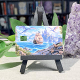 Dragon Cove Card Skin – Pirate Ship & Castle by the Sea Debit & Credit Card Sticker by The Sticker Era