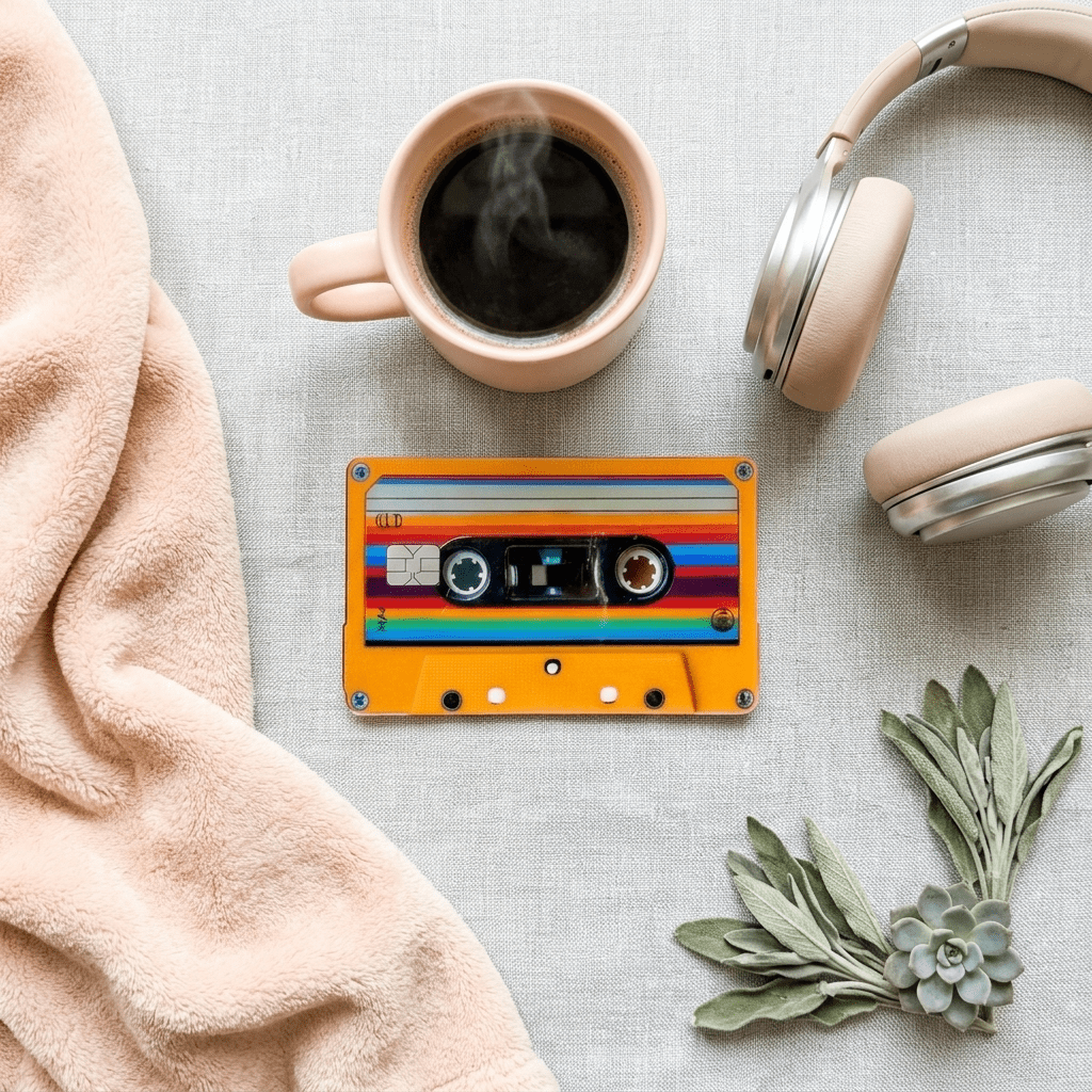 Retro Cassette Debit Card Skin – 80s Aesthetic Vinyl Card Cover – Sticker Era by The Sticker Era