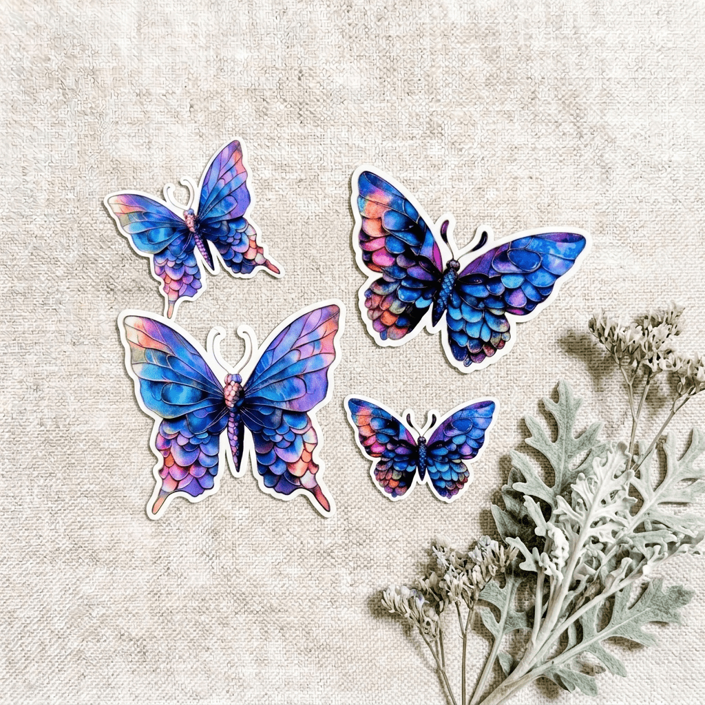 Iridescent Butterfly Sticker – Holographic Fairycore Vinyl Decal – Sticker Era by The Sticker Era