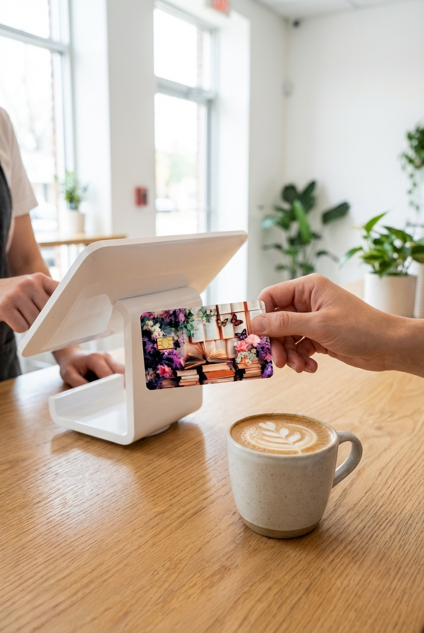 Bookish Floral Butterfly Card Skin – Sticker Era