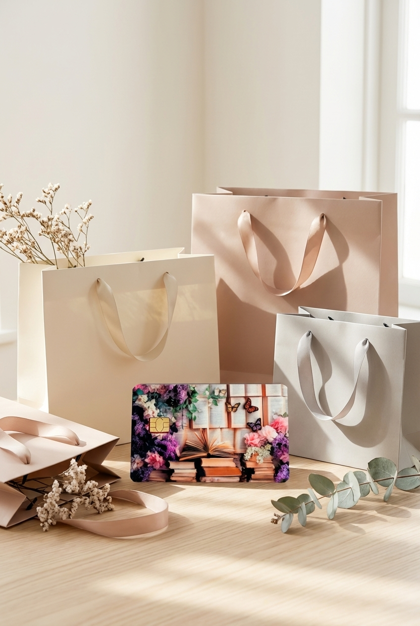 Bookish Floral Butterfly Card Skin – Sticker Era