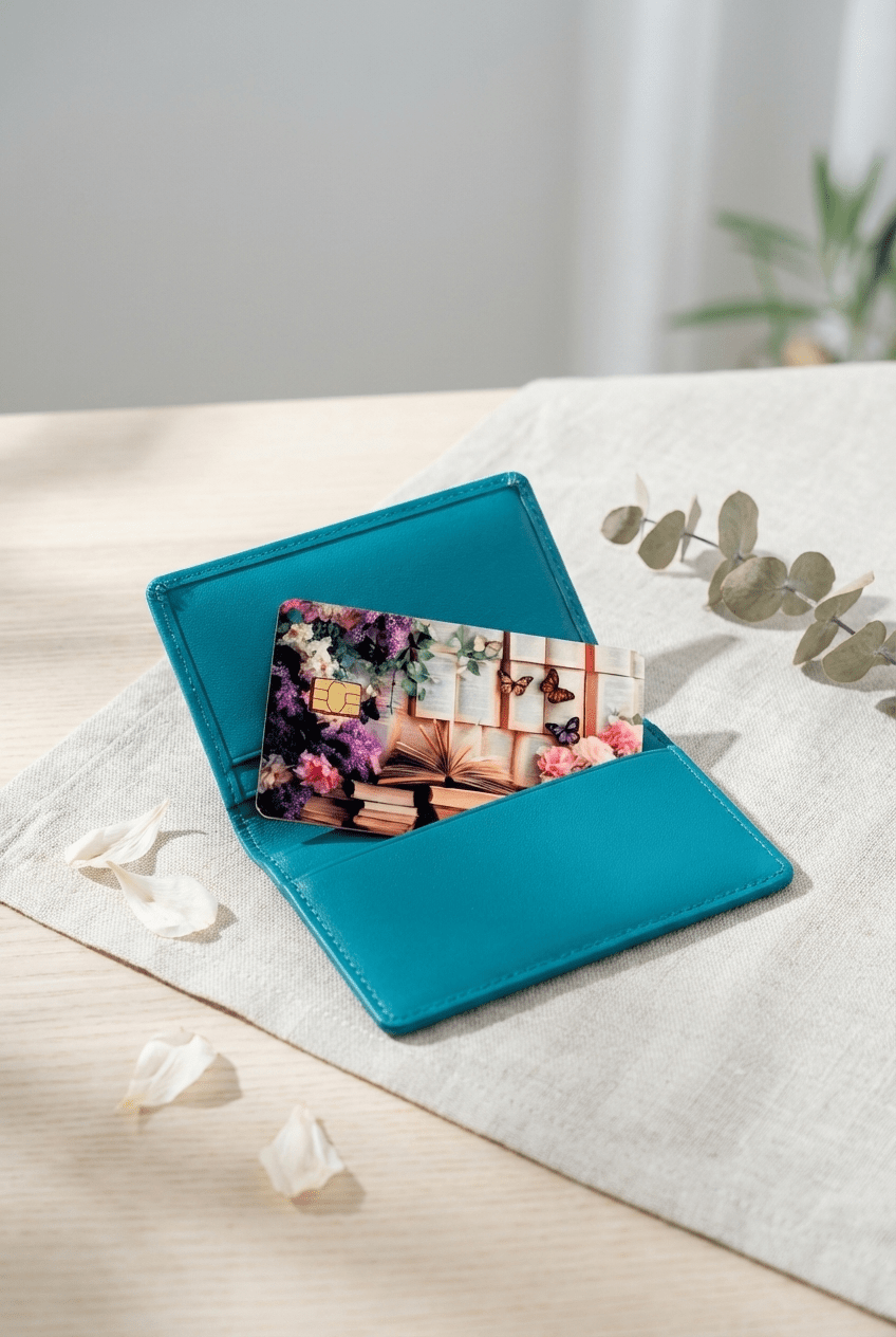 Bookish Floral Butterfly Card Skin by The Sticker Era