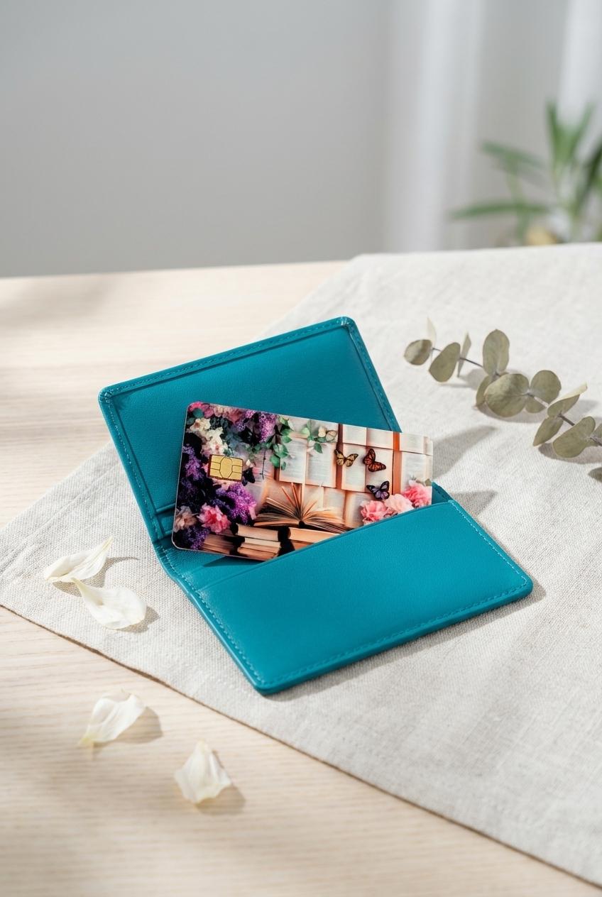 Bookish Floral Butterfly Card Skin – Sticker Era