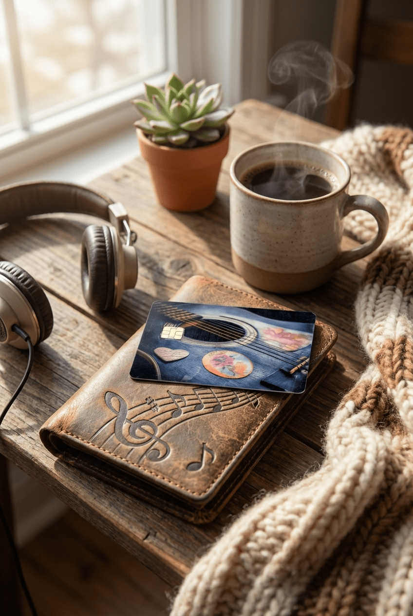 Acoustic Guitar Rose Card Skin by The Sticker Era