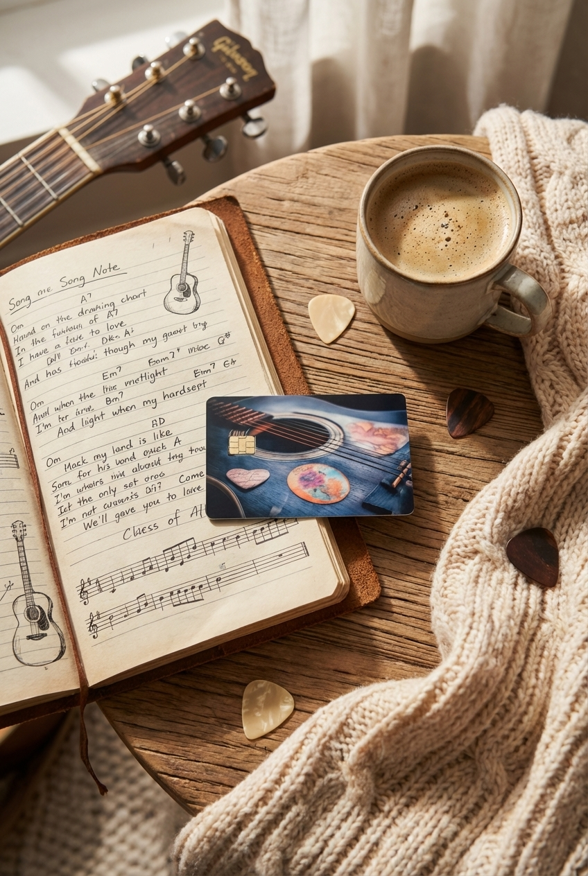 Acoustic Guitar Rose Card Skin – Sticker Era