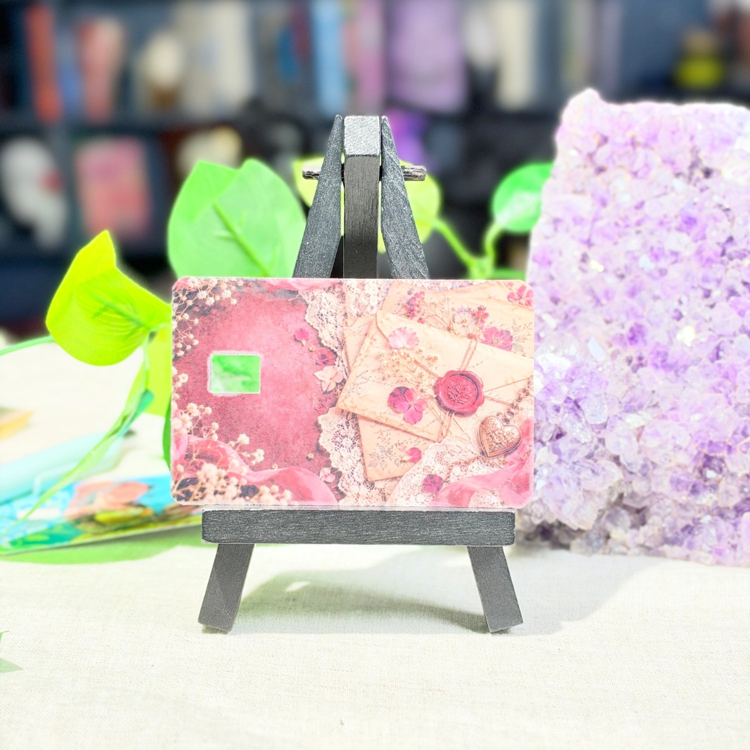 Pressed Flower Love Letter Card Skin – Wax Seal & Lace Debit & Credit Card Sticker by The Sticker Era