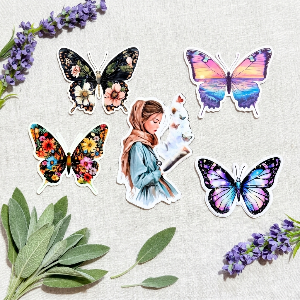 Modest Nurse Reader Sticker Bundle – Bookish Booktok Stickers
