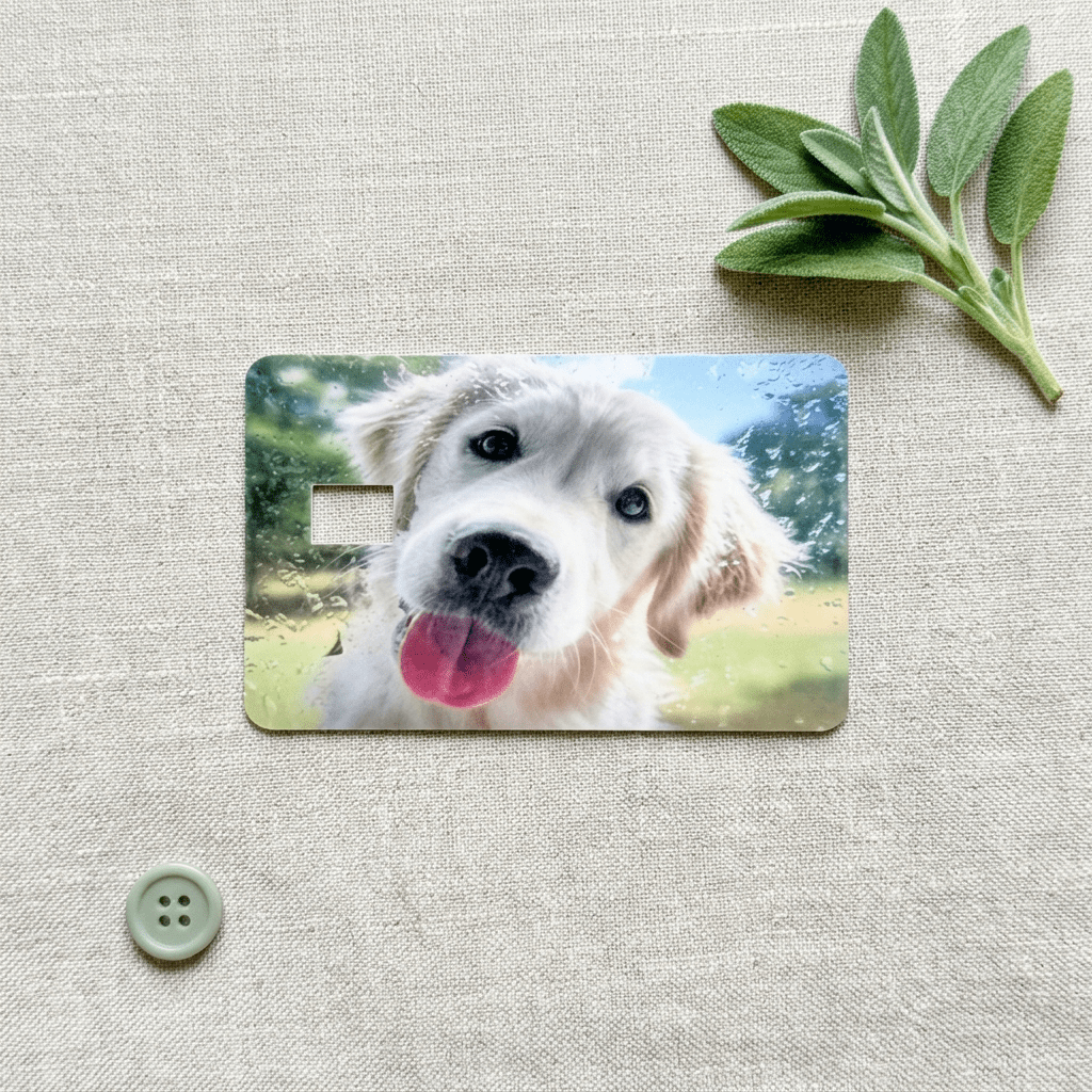Golden Retriever Card Skin – Funny Dog Meme Debit Card Skin – Sticker Era by The Sticker Era