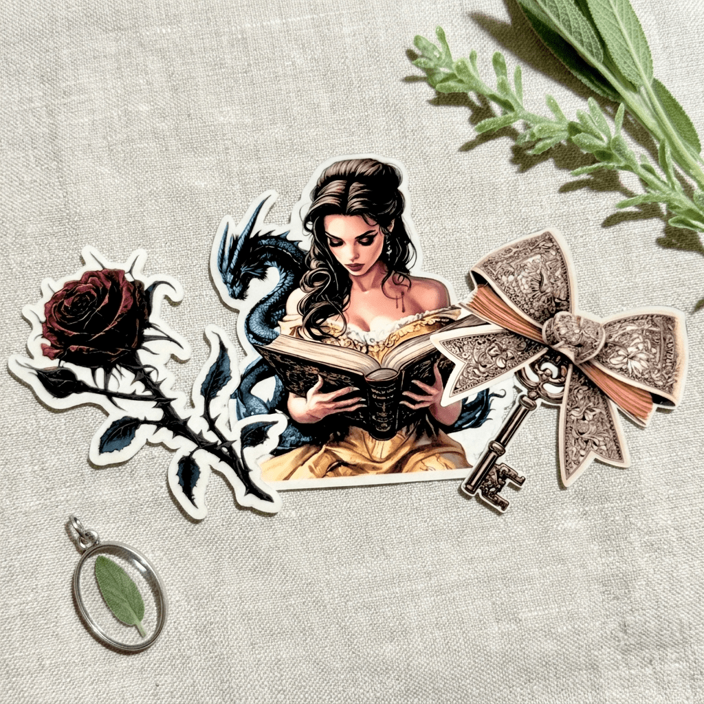 Dark Romantasy Sticker Bundle – 3 Fantasy Booktok Vinyl Stickers – Sticker Era by The Sticker Era