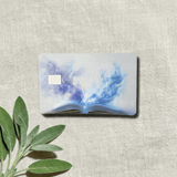 Galaxy Mist Open Book Debit Card Skin – Fantasy Reader Card Cover – Sticker Era by The Sticker Era
