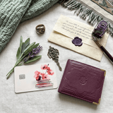 Floral Book Stack Debit Card Skin – Literary Cottagecore Card Cover – Sticker Era by The Sticker Era