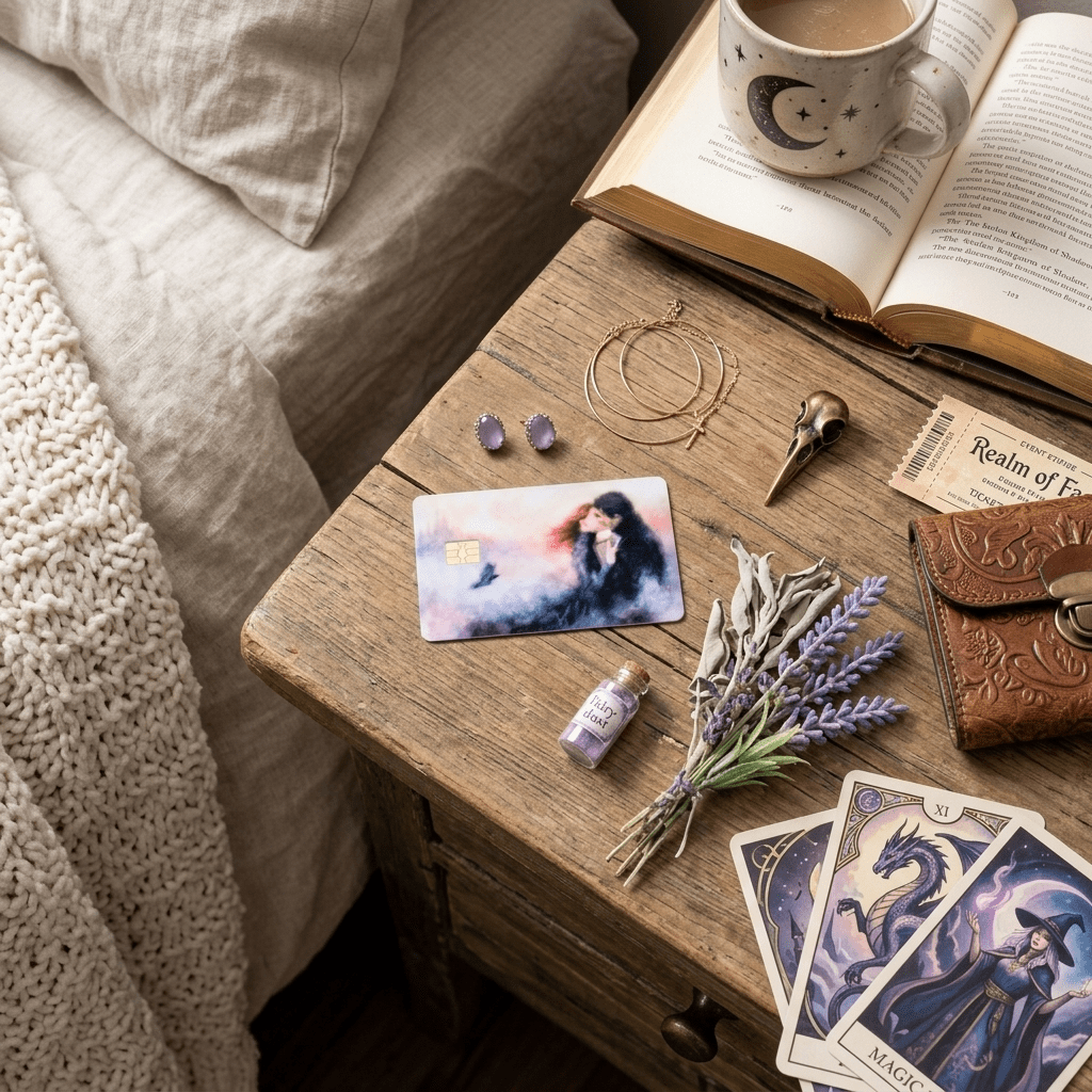 Romantasy Couple Card Skin – Dark Romance Debit Card Cover – Sticker Era by The Sticker Era