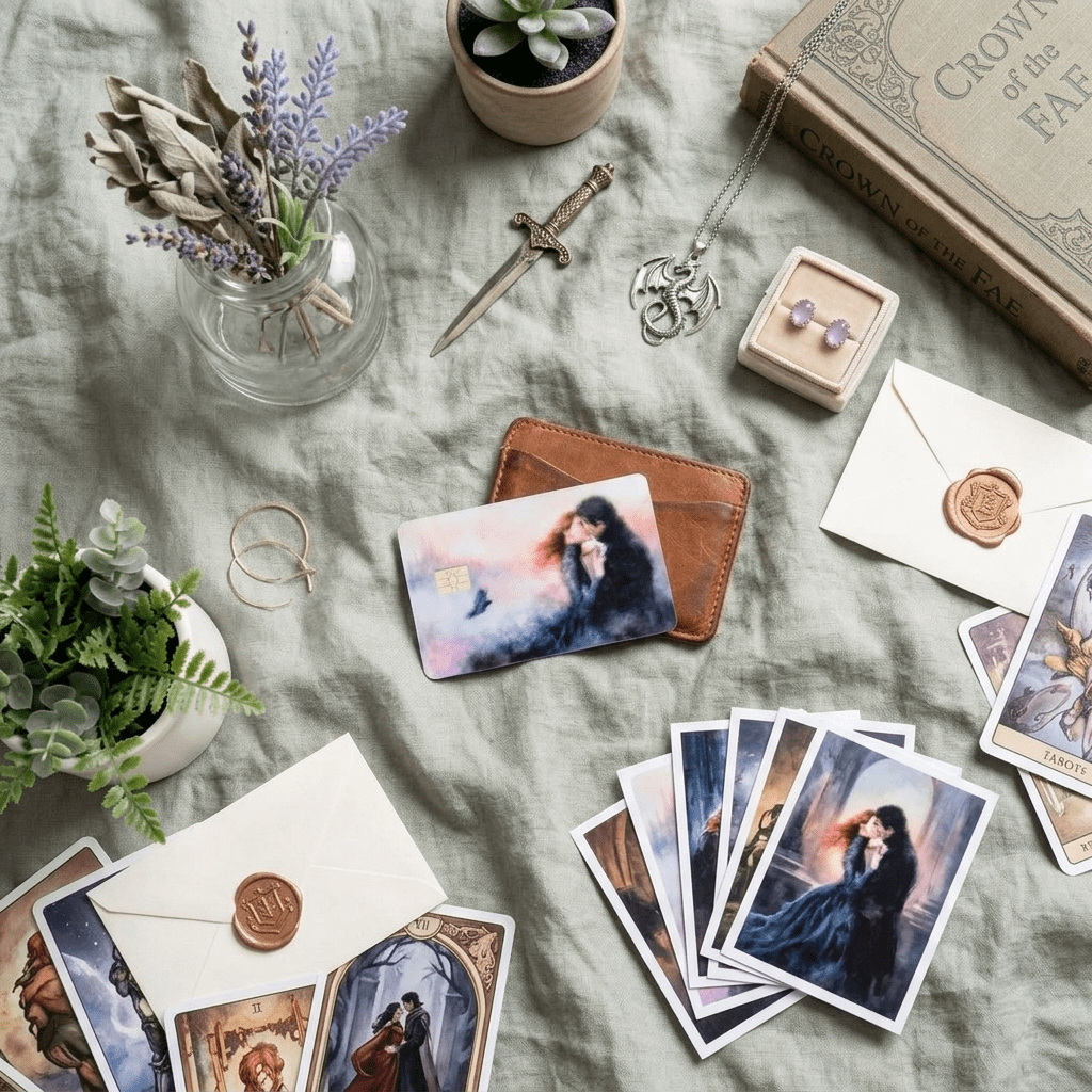 Romantasy Couple Card Skin – Dark Romance Debit Card Cover – Sticker Era by The Sticker Era