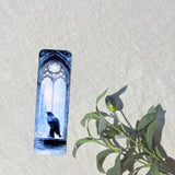 Raven gothic cathedral laminated bookmark on linen by The Sticker Era