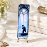 Raven bookmark on brass display by The Sticker Era