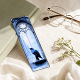 Raven bookmark with sage book and glasses by The Sticker Era