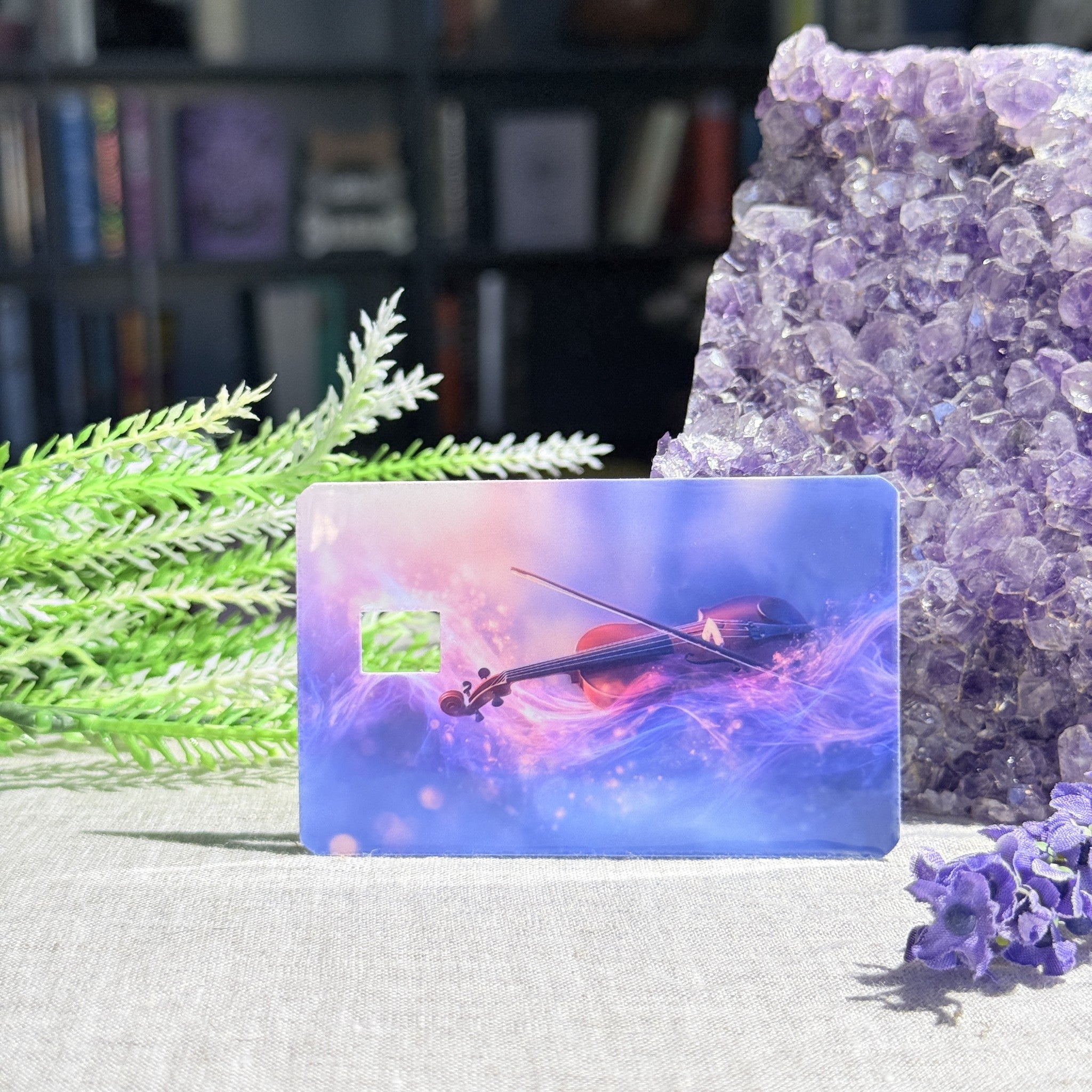 Galaxy Violin Card Skin – Music Lover Debit Card Skin – Sticker Era by The Sticker Era