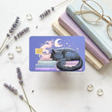 Sleepy Cat Card Skin – Moonlit Books & Tea Debit & Credit Card Sticker by The Sticker Era