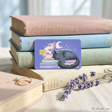 Sleepy Cat Card Skin – Moonlit Books & Tea Debit & Credit Card Sticker by The Sticker Era