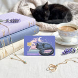 Sleepy Cat Card Skin – Moonlit Books & Tea Debit & Credit Card Sticker by The Sticker Era