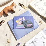 Sleepy Cat Card Skin – Moonlit Books & Tea Debit & Credit Card Sticker by The Sticker Era