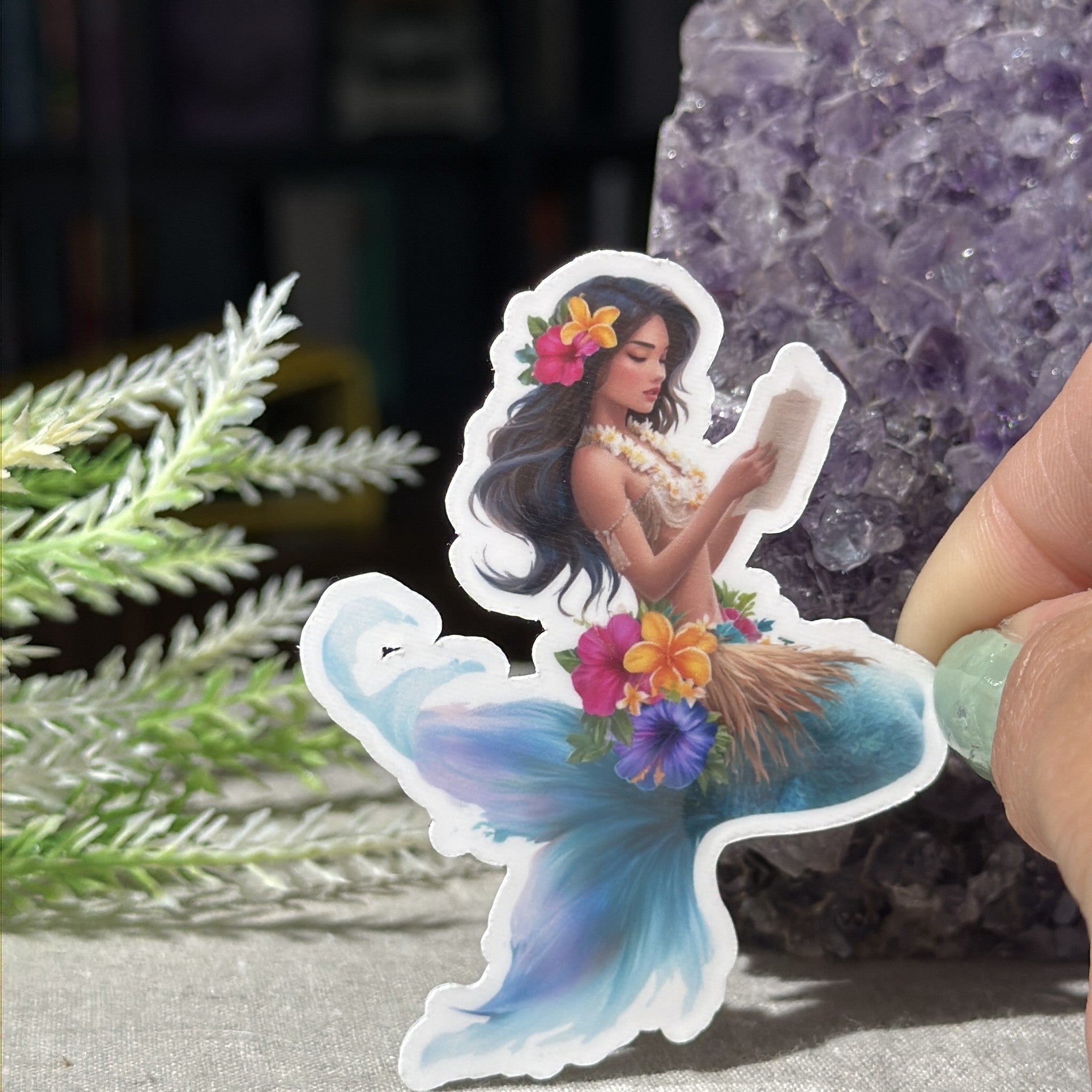 Hawaiian Mermaid Sticker bundle - Tropical Fantasy Vinyl Stickers by The Sticker Era