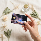 Starlight Potion Card Skin – Glowing Blue Bottle Debit & Credit Card Sticker by The Sticker Era