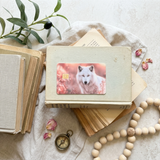 White Wolf Card Skin – Blush Pink Wolf Debit & Credit Card Sticker by The Sticker Era