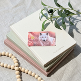 White Wolf Card Skin – Blush Pink Wolf Debit & Credit Card Sticker by The Sticker Era