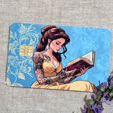 Tattooed Princess Card Skin styled flat lay, fairytale debit card sticker by The Sticker Era