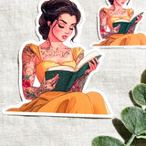 Tattooed princess sticker with matching card skin by The Sticker Era