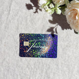 Therapy credit card sticker showing chip cutout by The Sticker Era