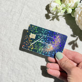 Therapy card skin held at an angle catching the light by The Sticker Era