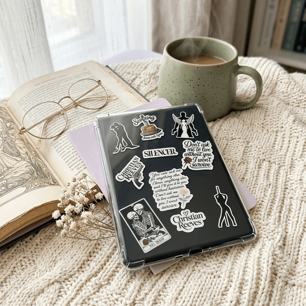 Dark Romance Quote Sticker Pack | 19-Piece "Under Your Scars" Vinyl Decal Bundle by The Sticker Era