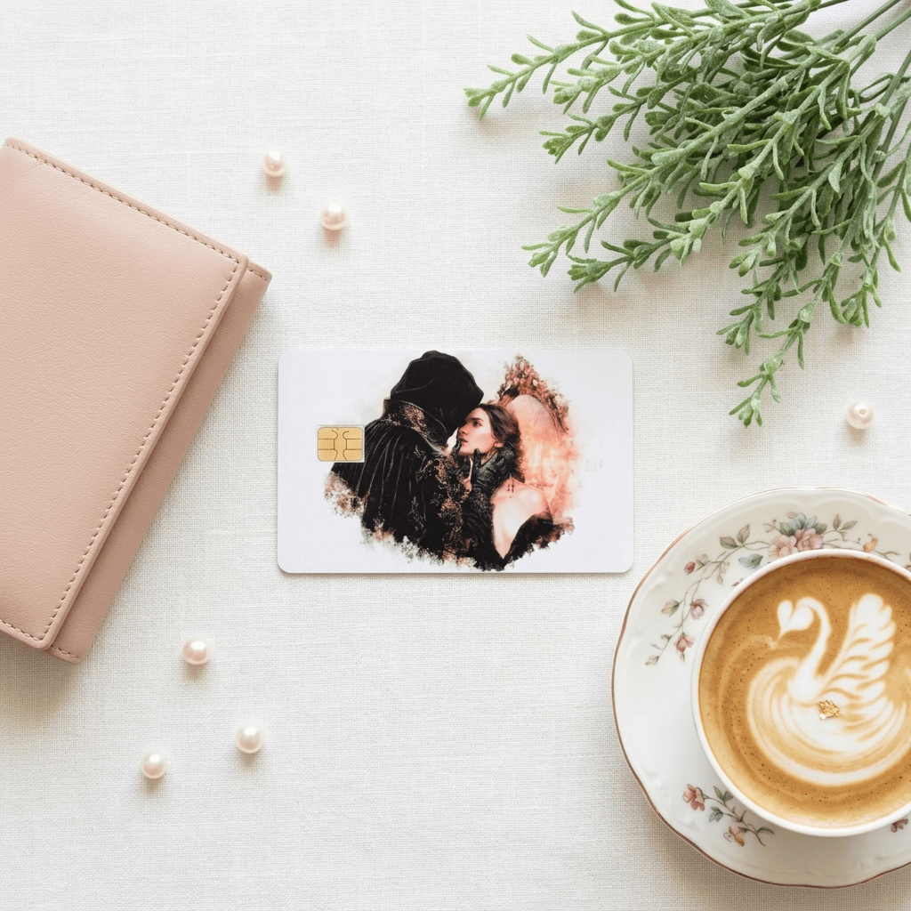 Vampire Romance Debit Card Skin – Dark Gothic Couple Card Cover – Sticker Era by The Sticker Era