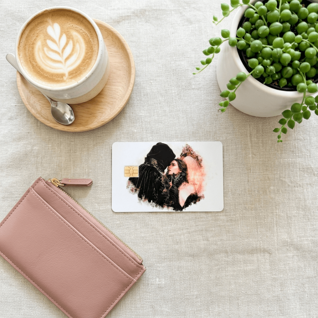 Vampire Romance Debit Card Skin – Dark Gothic Couple Card Cover – Sticker Era by The Sticker Era