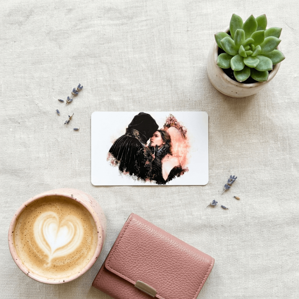 Vampire Romance Debit Card Skin – Dark Gothic Couple Card Cover – Sticker Era by The Sticker Era