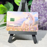 White Horse Card Skin – Wildflower Meadow & Mountains Debit & Credit Card Sticker by The Sticker Era